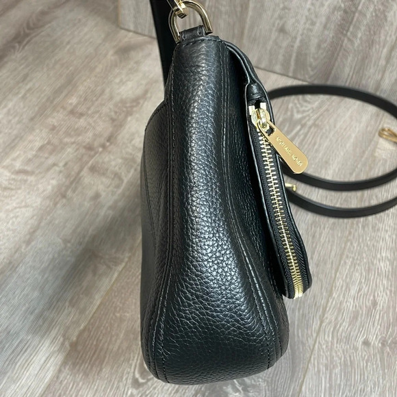 NWOT Michael Kors Bedford Convertible Flap Crossbody Shoulder Bag Black Leather - Picture 14 of 16